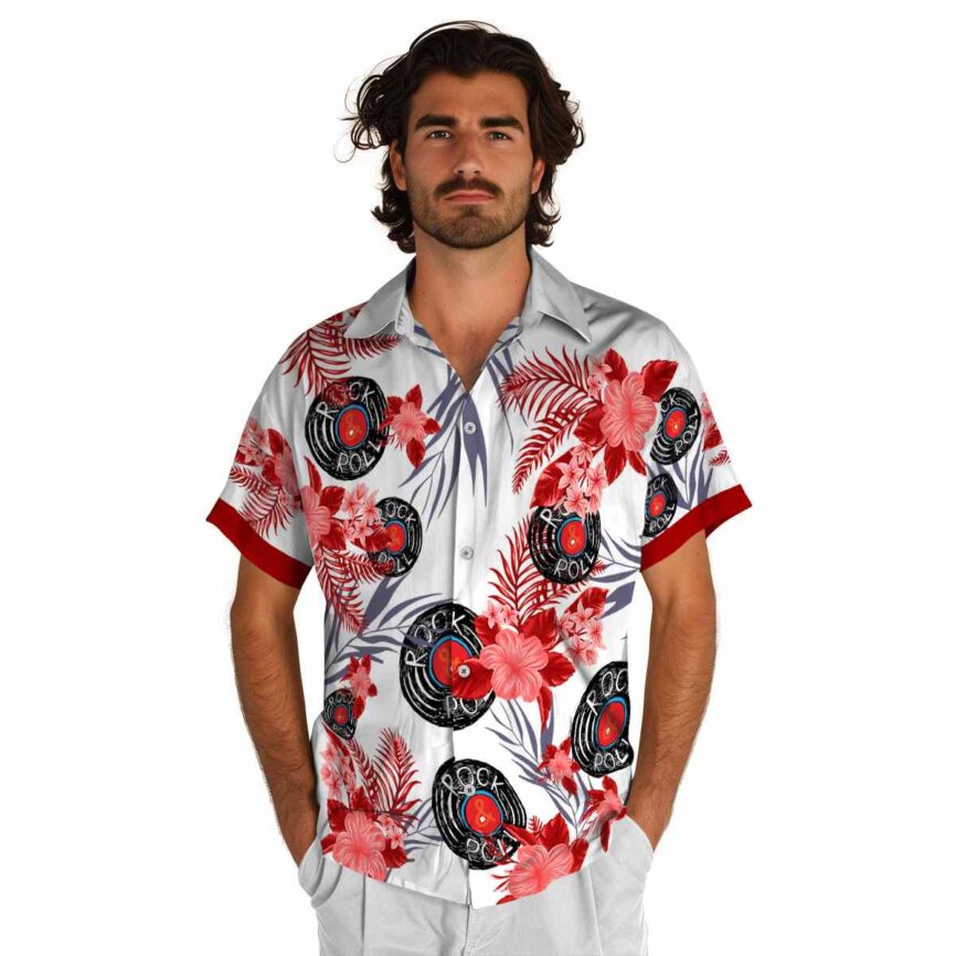Rock And Roll US Flag Floral Hawaiian Shirt New Arrival
