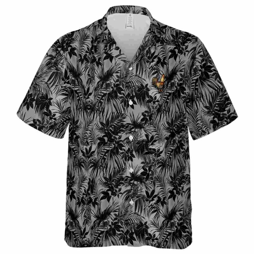 Rooster Foliage Print Hawaiian Shirt Fashion forward