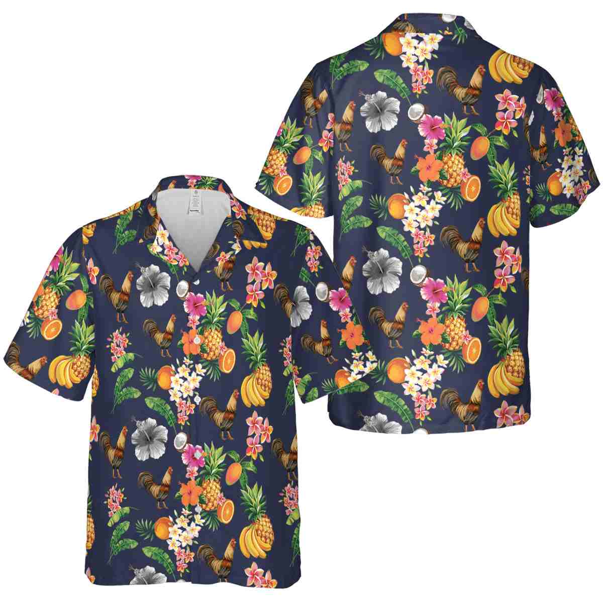 Rooster Fruit Pattern Hawaiian Shirt Premium grade Rooster Fruit Pattern Hawaiian Shirt Premium grade