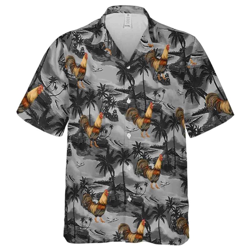 Rooster Island Beach Hawaiian Shirt Fashion forward