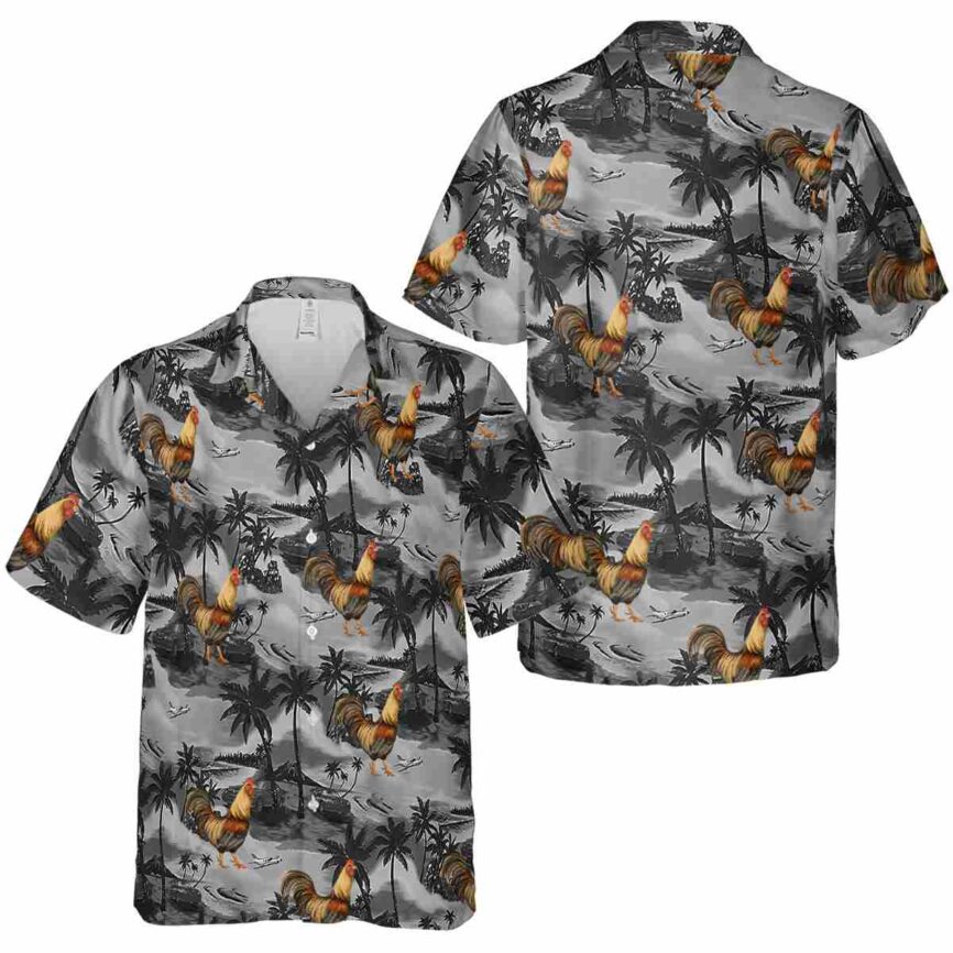 Rooster Island Beach Hawaiian Shirt Premium grade