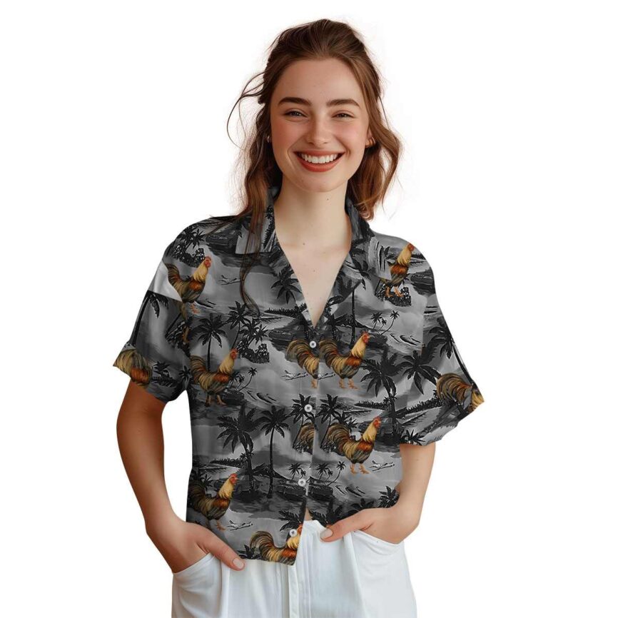 Rooster Island Beach Hawaiian Shirt Top rated