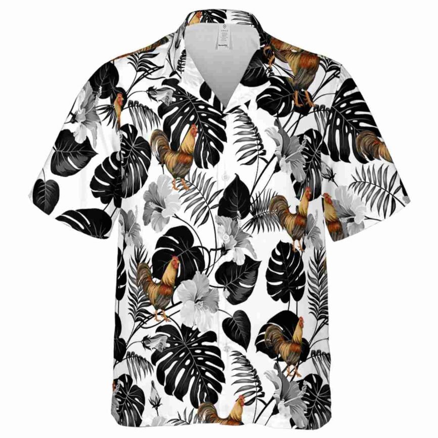Rooster Leaf Pattern Hawaiian Shirt Fashion forward