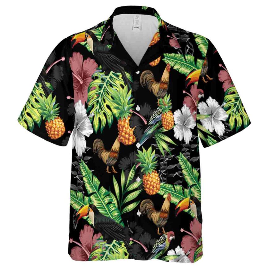 Rooster Leafy Toucan Hawaiian Shirt Fashion forward