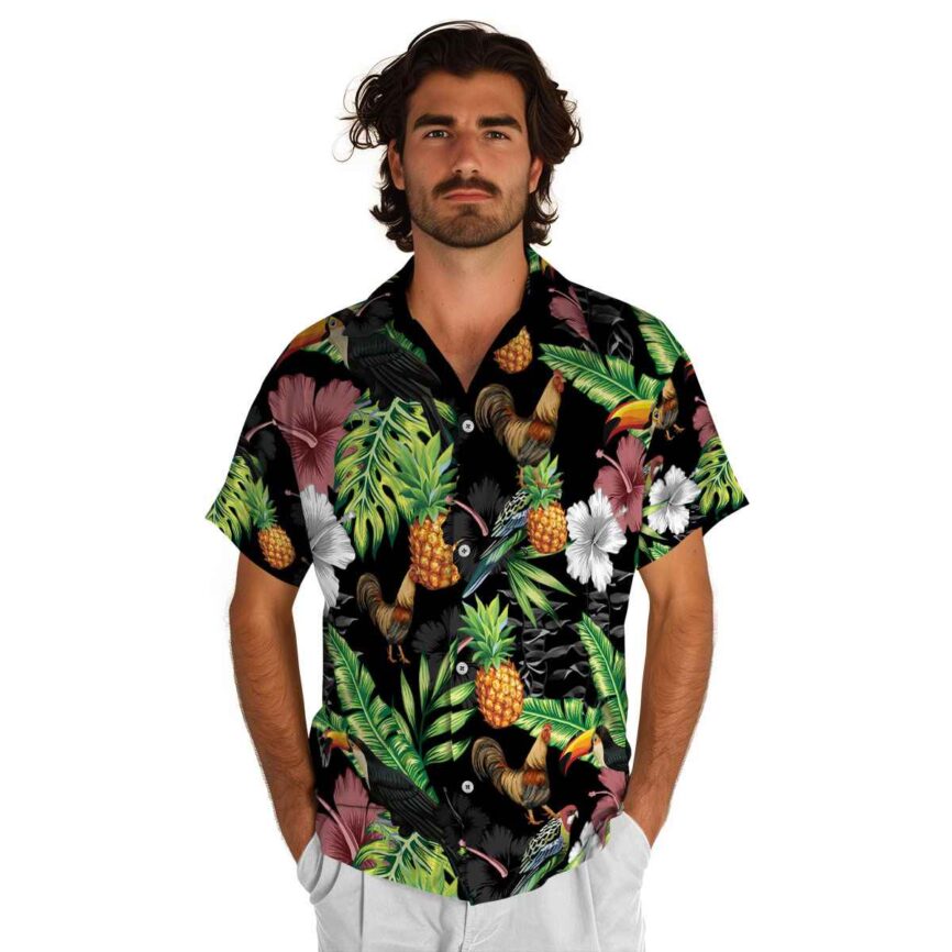 Rooster Leafy Toucan Hawaiian Shirt New Arrival