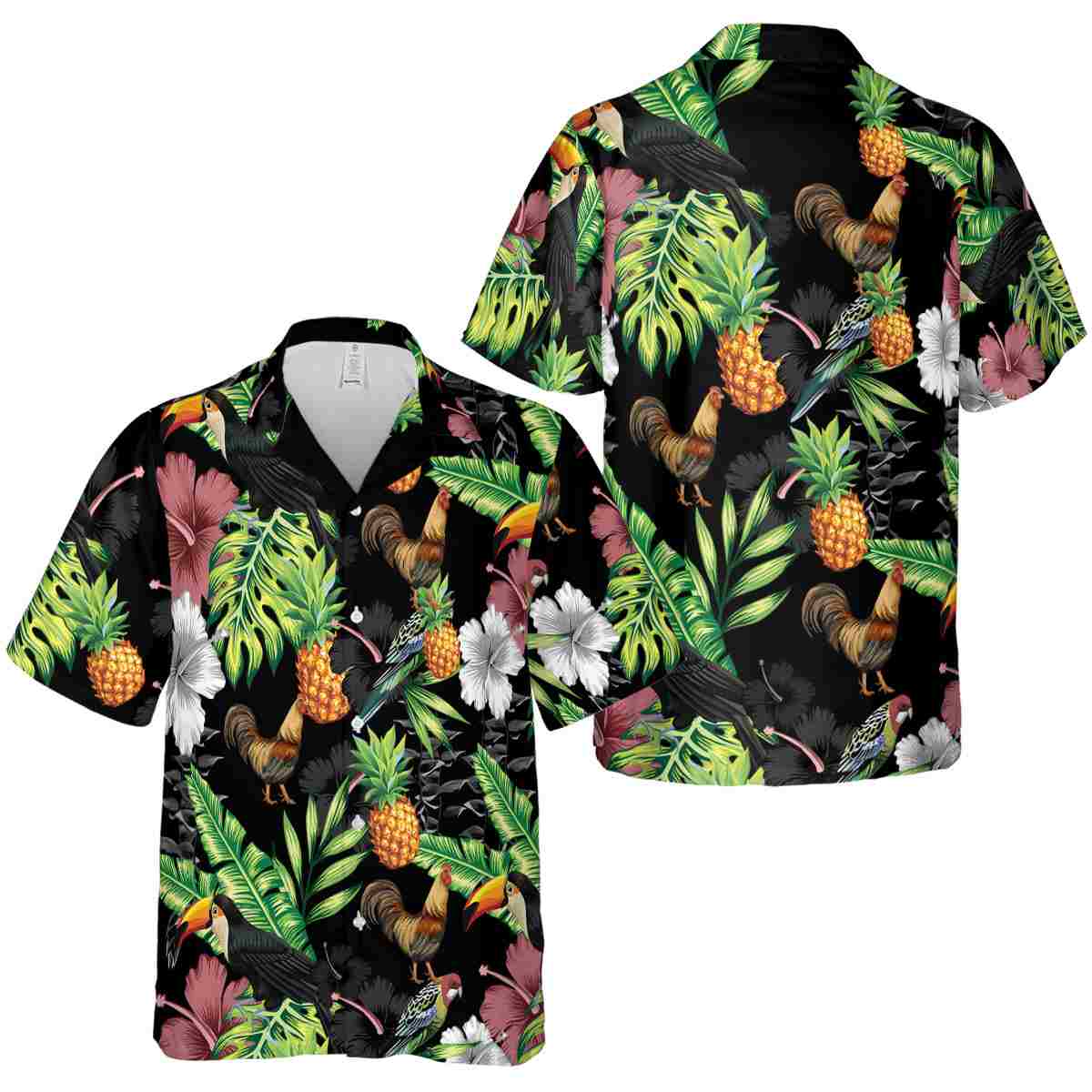 Rooster Leafy Toucan Hawaiian Shirt Premium grade Rooster Leafy Toucan Hawaiian Shirt Premium grade