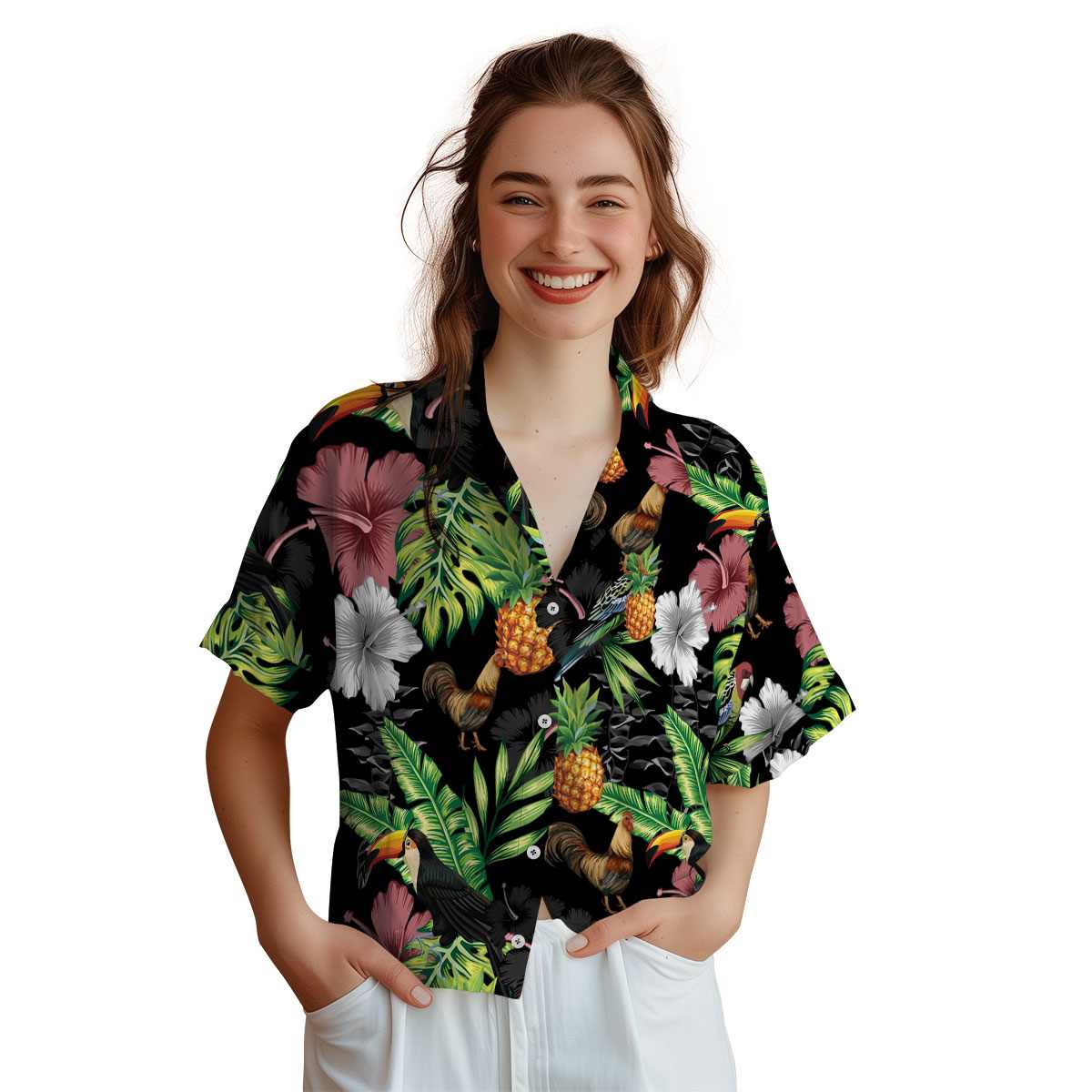 Rooster Leafy Toucan Hawaiian Shirt Top rated Rooster Leafy Toucan Hawaiian Shirt Top rated