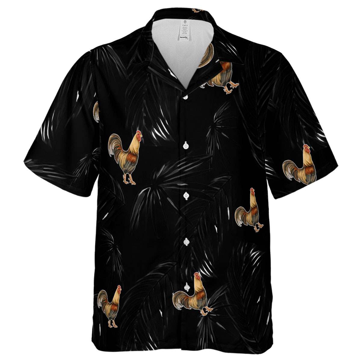 Rooster Monochrome Palm Hawaiian Shirt Fashion forward Rooster Monochrome Palm Hawaiian Shirt Fashion forward