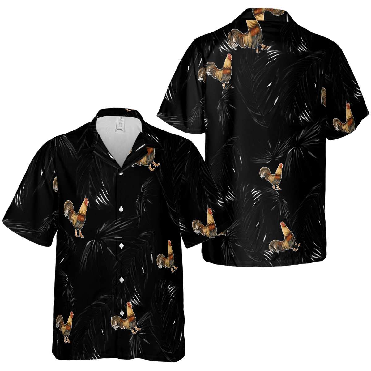 Rooster Monochrome Palm Hawaiian Shirt Premium grade Rooster Monochrome Palm Hawaiian Shirt Premium grade