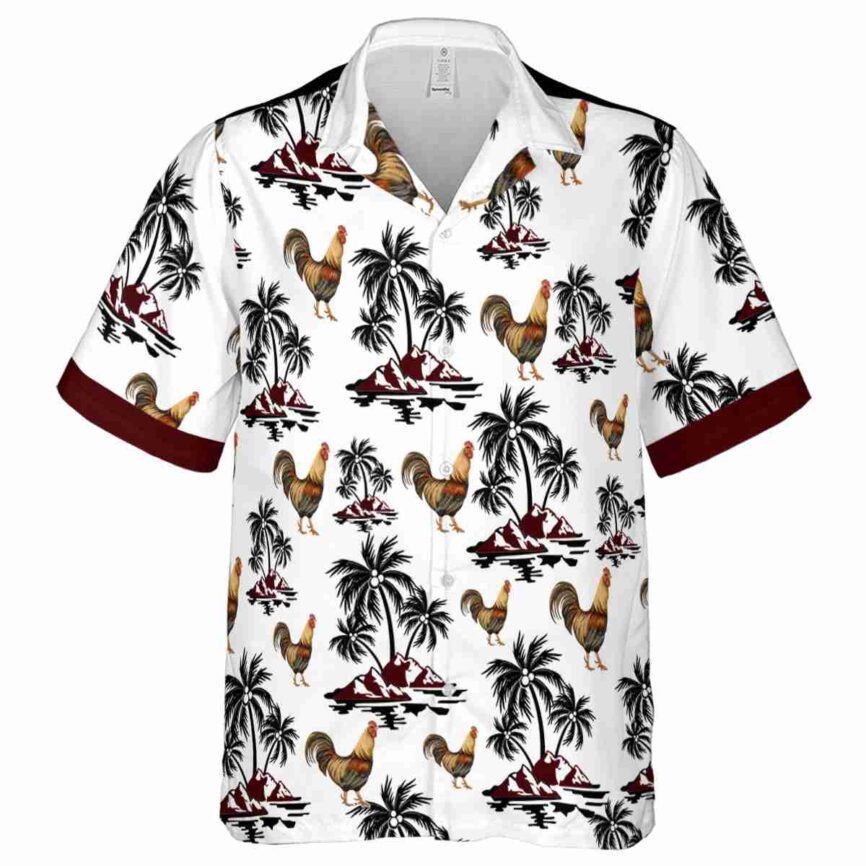 Rooster Palm Island Graphic Hawaiian Shirt Fashion forward