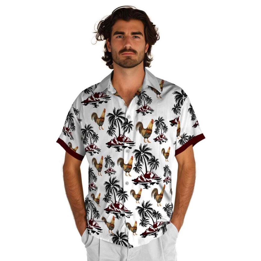 Rooster Palm Island Graphic Hawaiian Shirt New Arrival
