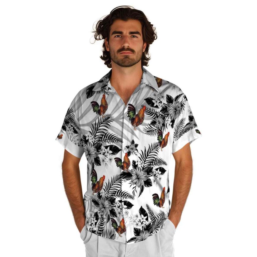 Rooster Tropical Blossom Hawaiian Shirt New Arrival