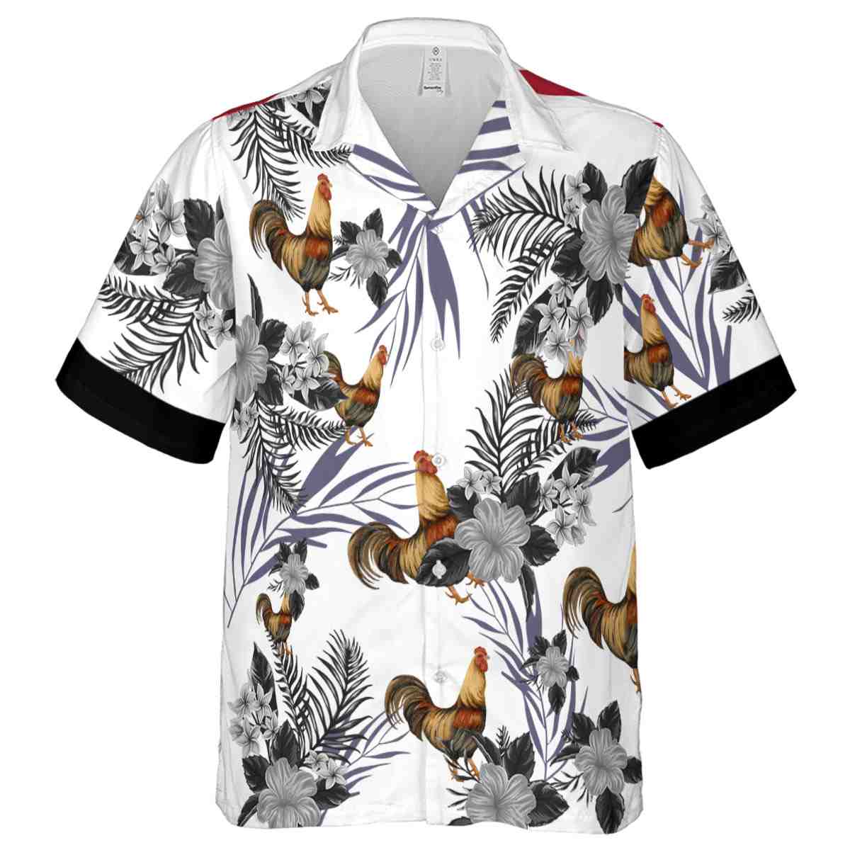Rooster US Flag Floral Hawaiian Shirt Fashion forward Rooster US Flag Floral Hawaiian Shirt Fashion forward