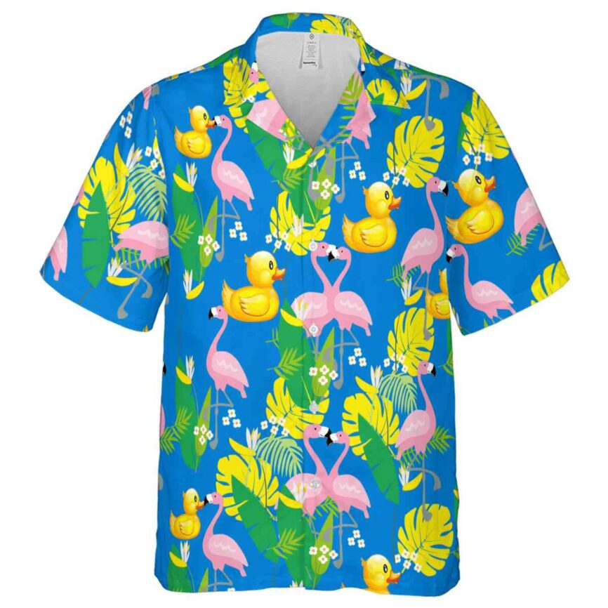 Rubber Duck Flamingo Leaf Hawaiian Shirt Fashion forward