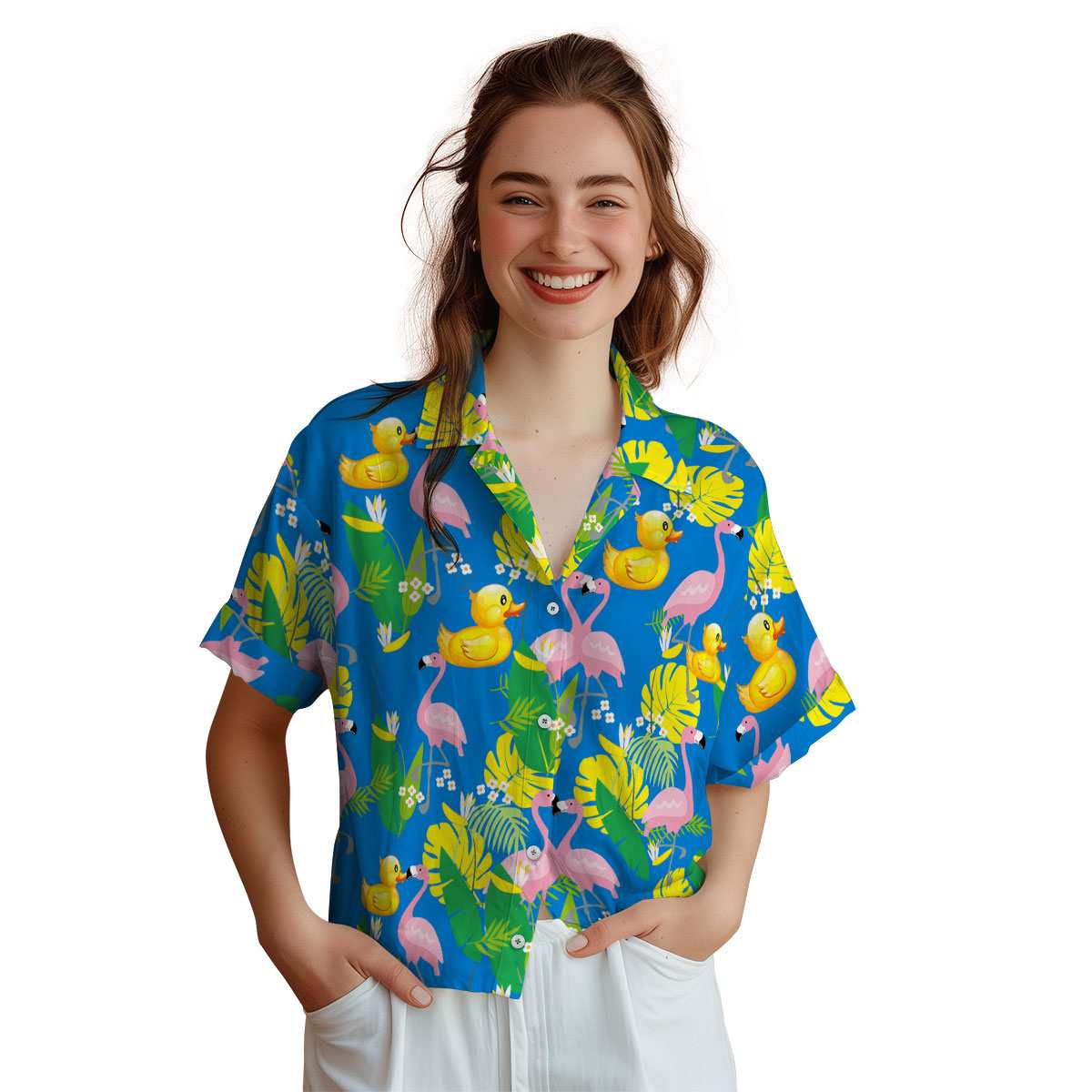 Rubber Duck Flamingo Leaf Hawaiian Shirt Top rated Rubber Duck Flamingo Leaf Hawaiian Shirt Top rated