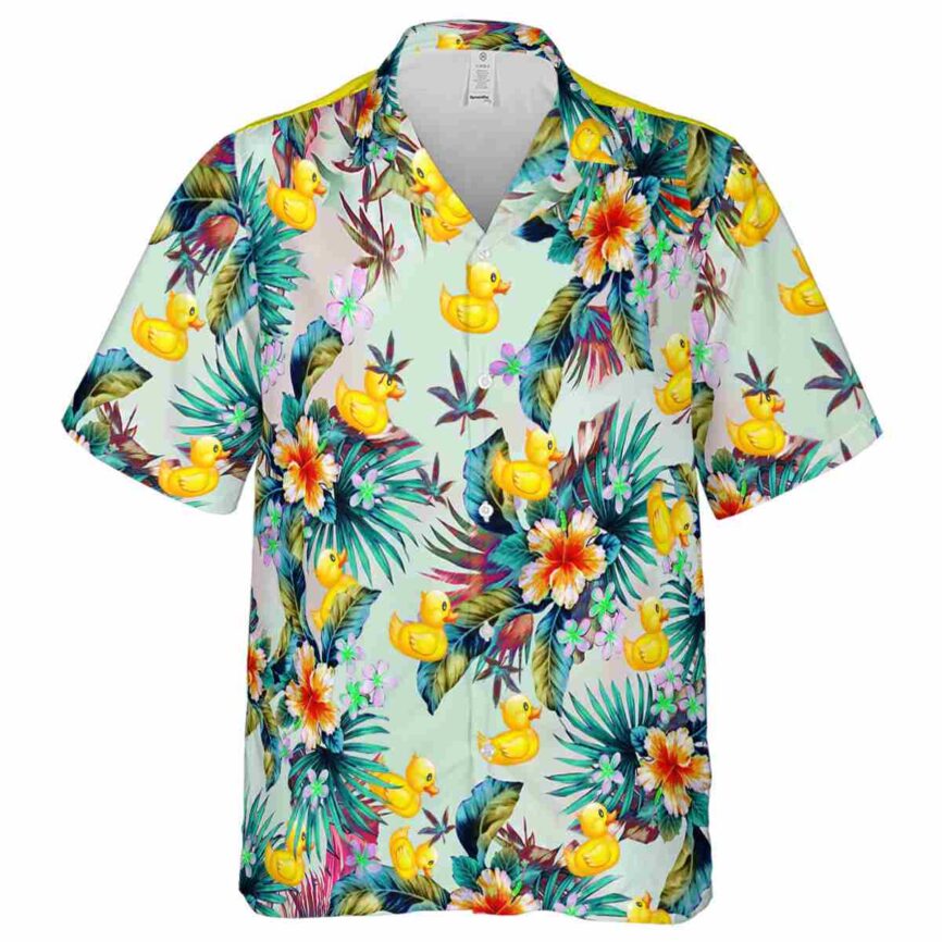 Rubber Duck Floral Burst Hawaiian Shirt Fashion forward