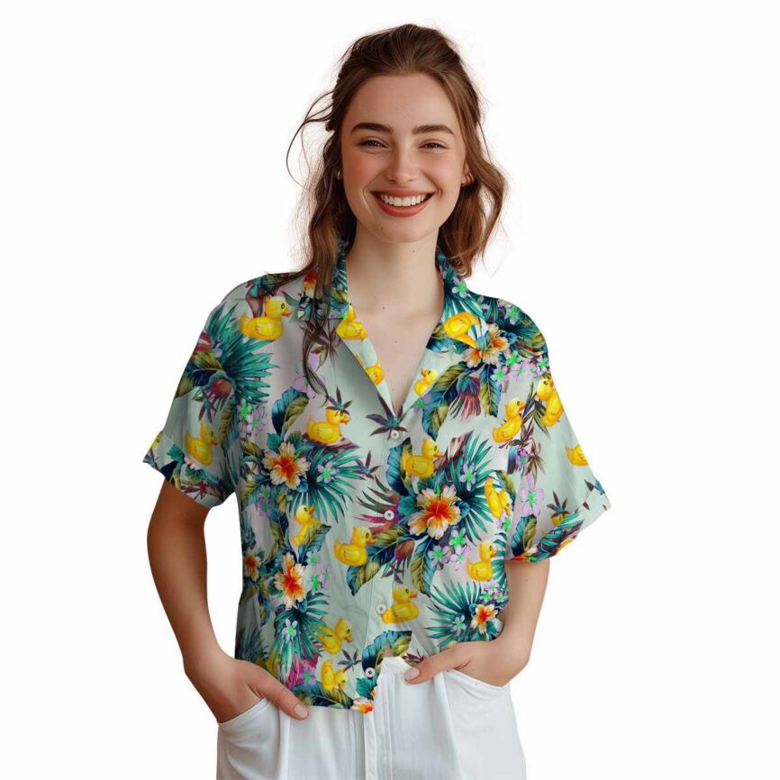 Rubber Duck Floral Burst Hawaiian Shirt Top rated