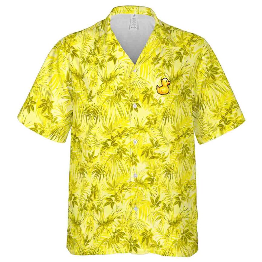 Rubber Duck Foliage Print Hawaiian Shirt Fashion forward