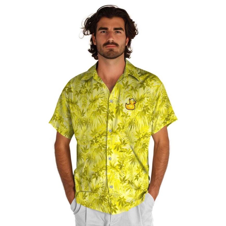 Rubber Duck Foliage Print Hawaiian Shirt New Arrival