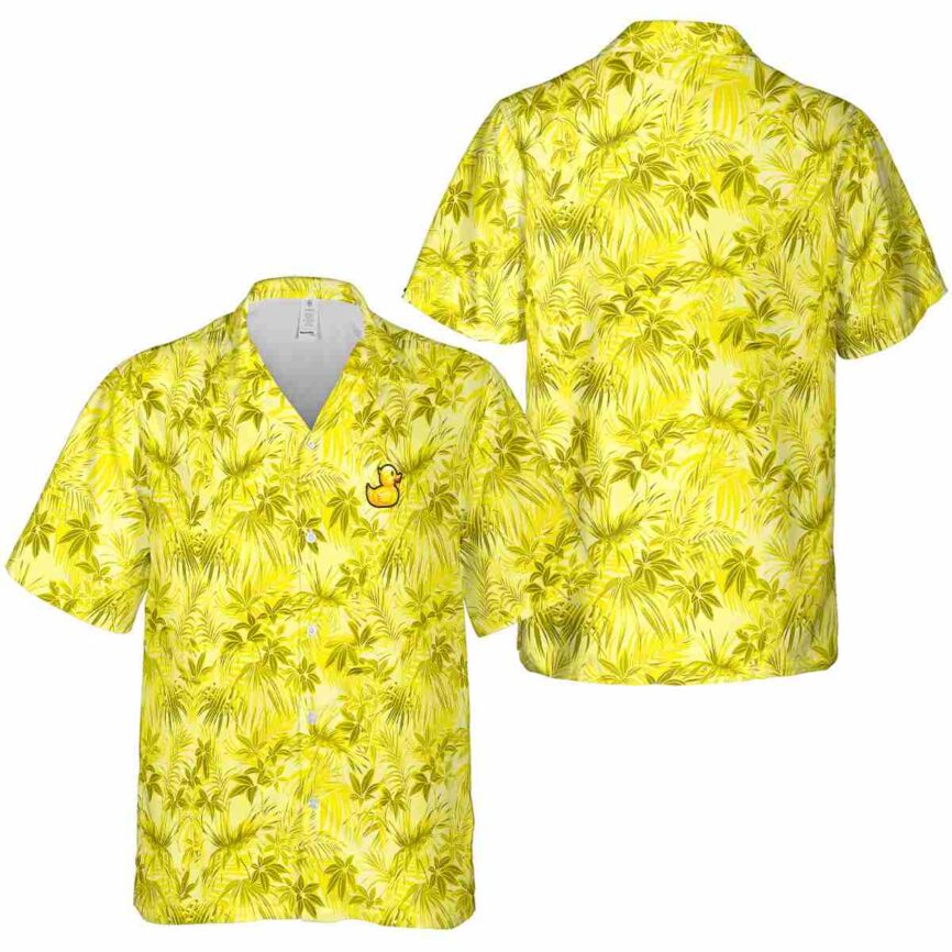 Rubber Duck Foliage Print Hawaiian Shirt Premium grade