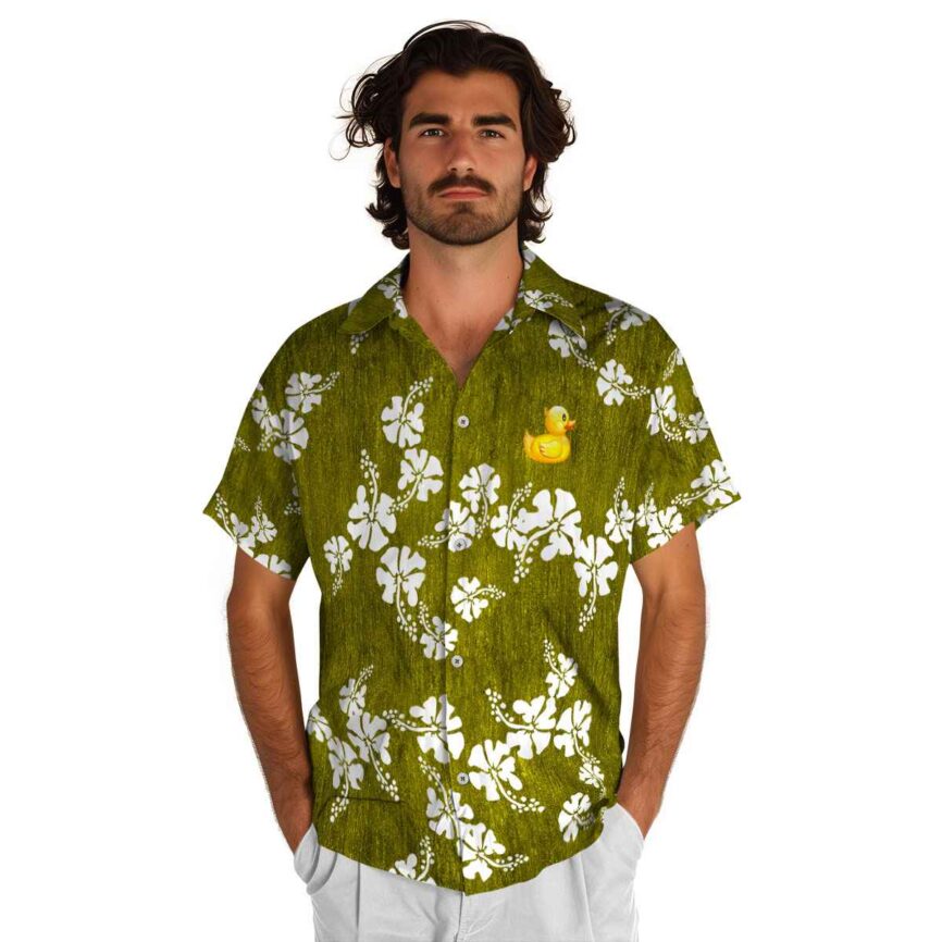 Rubber Duck Hibiscus Blossom Hawaiian Shirt New Arrival