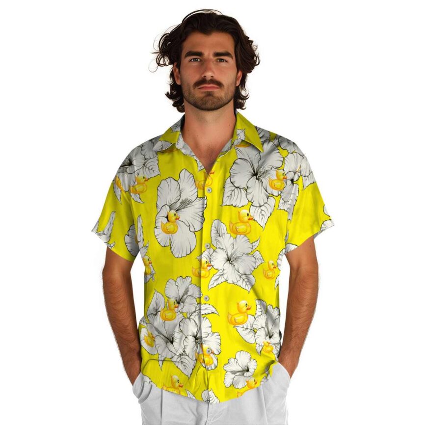 Rubber Duck Hibiscus Flower Hawaiian Shirt New Arrival