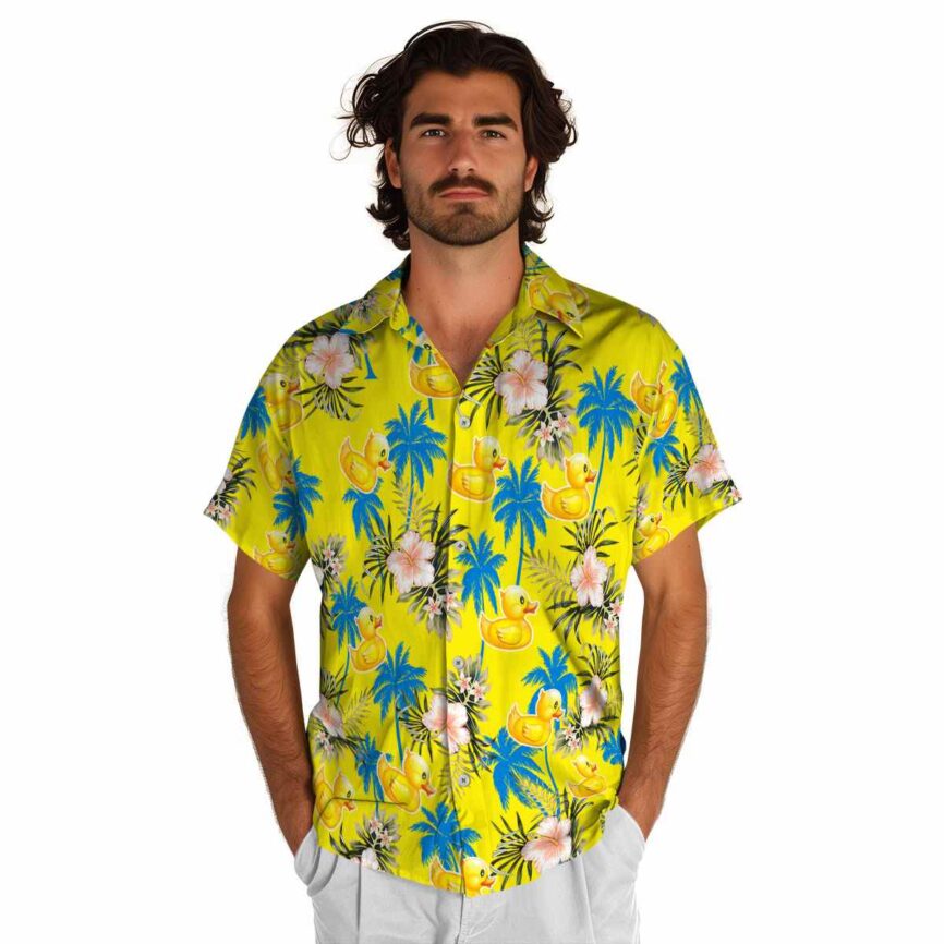 Rubber Duck Hibiscus Palm Hawaiian Shirt New Arrival