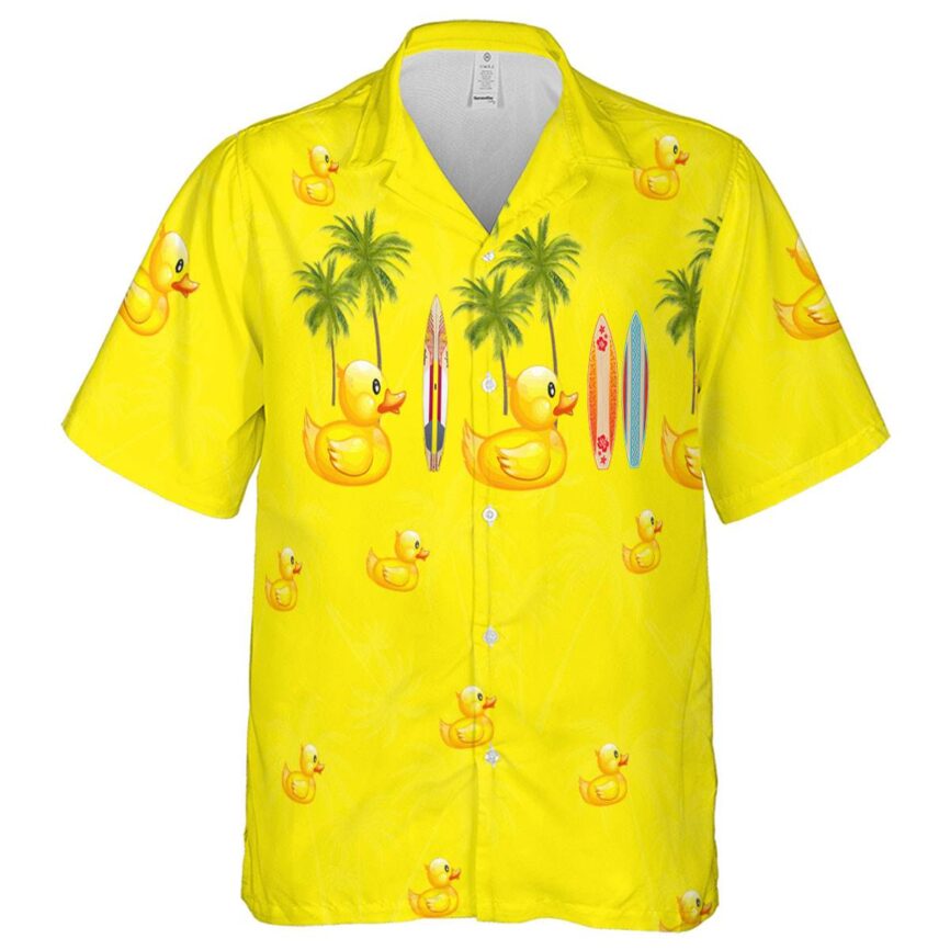 Rubber Duck Island Theme Hawaiian Shirt Fashion forward