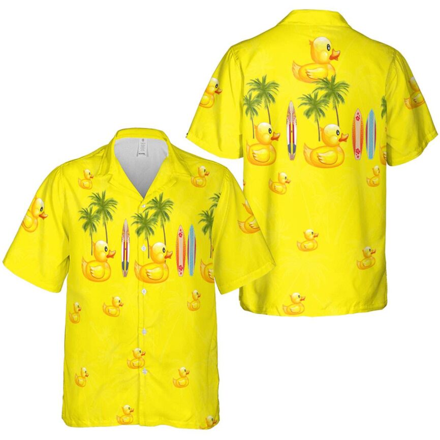Rubber Duck Island Theme Hawaiian Shirt Premium grade