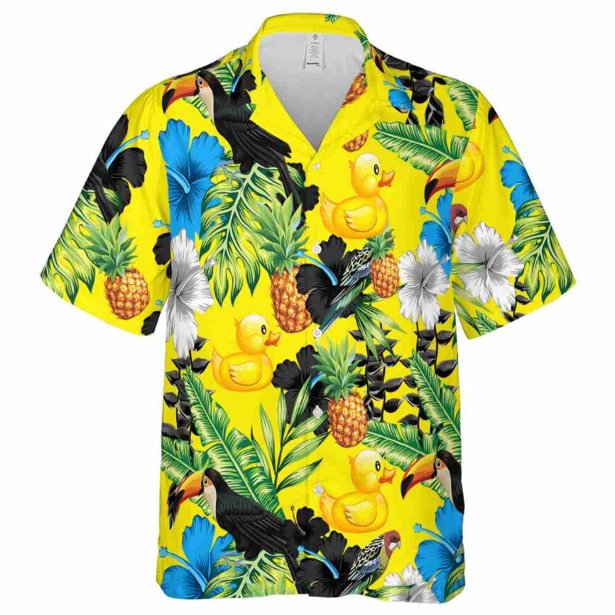 Rubber Duck Leafy Toucan Hawaiian Shirt Fashion forward