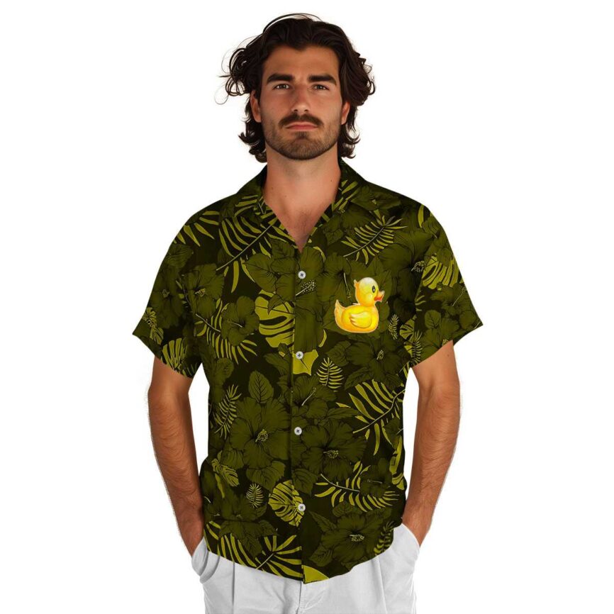 Rubber Duck Monochrome Floral Hawaiian Shirt New Arrival