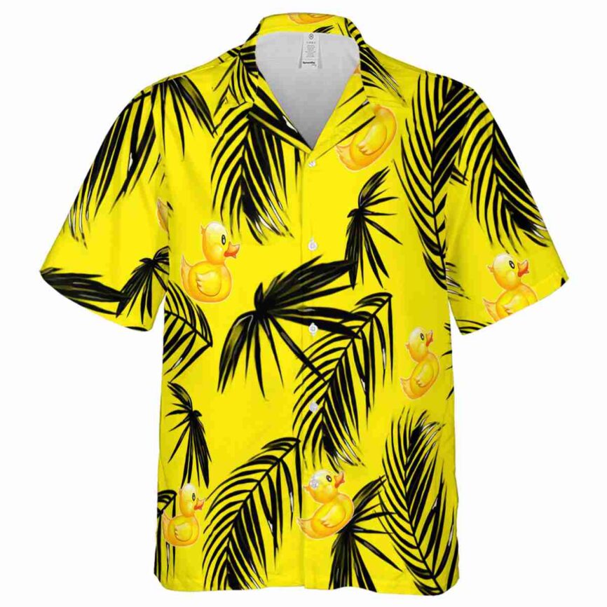 Rubber Duck Monochrome Palm Hawaiian Shirt Fashion forward