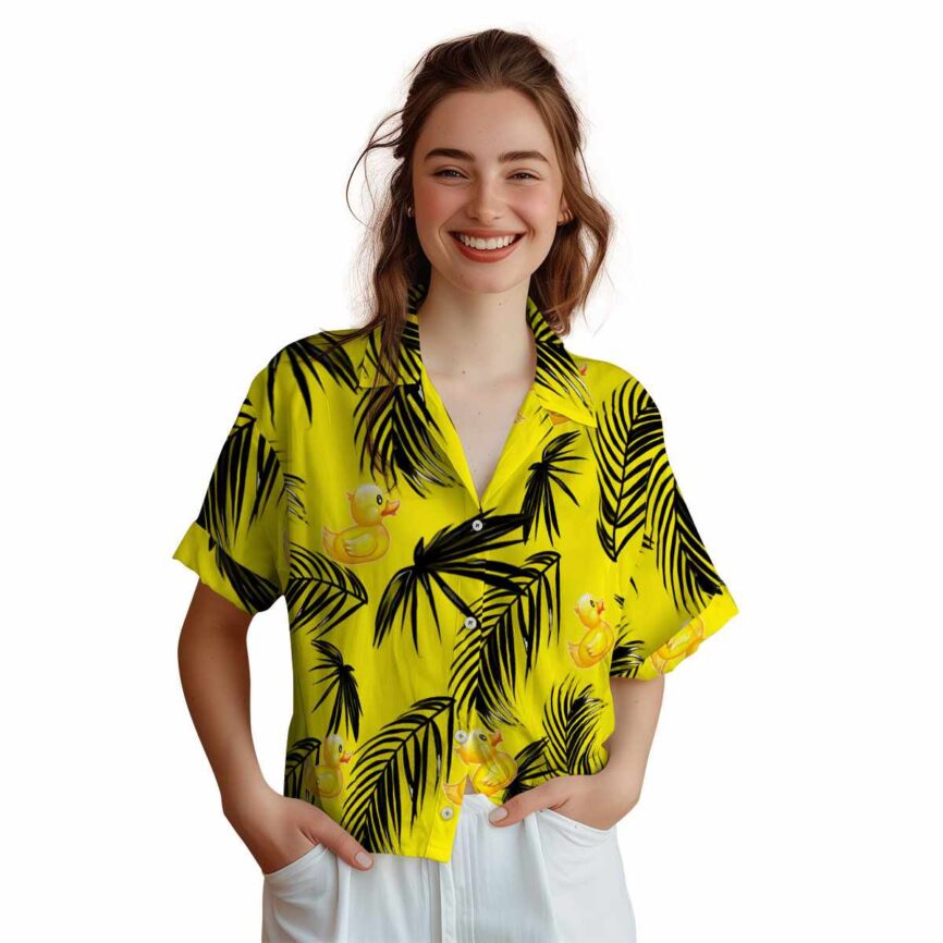 Rubber Duck Monochrome Palm Hawaiian Shirt Top rated