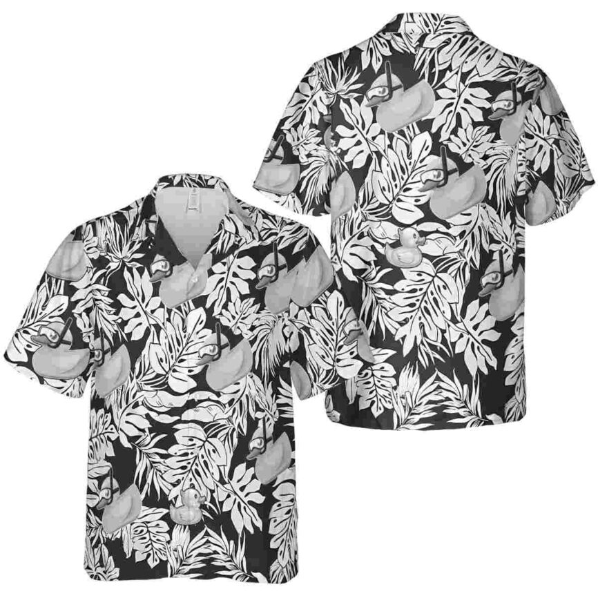 Rubber Duck Monstera Foliage Hawaiian Shirt Premium grade