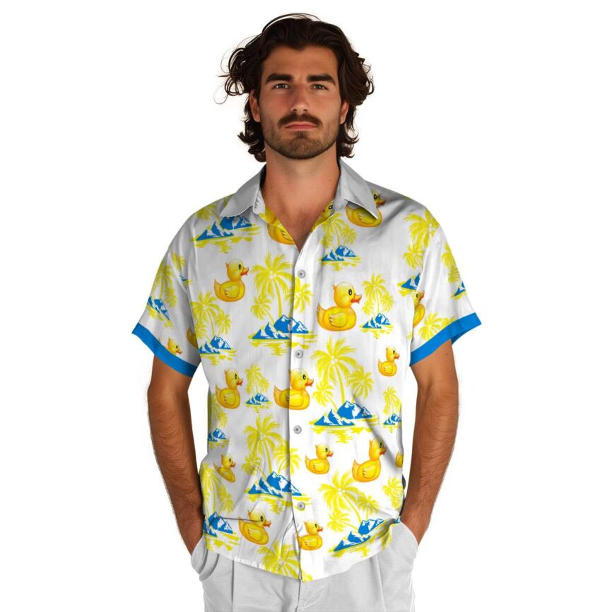 Rubber Duck Palm Island Graphic Hawaiian Shirt New Arrival