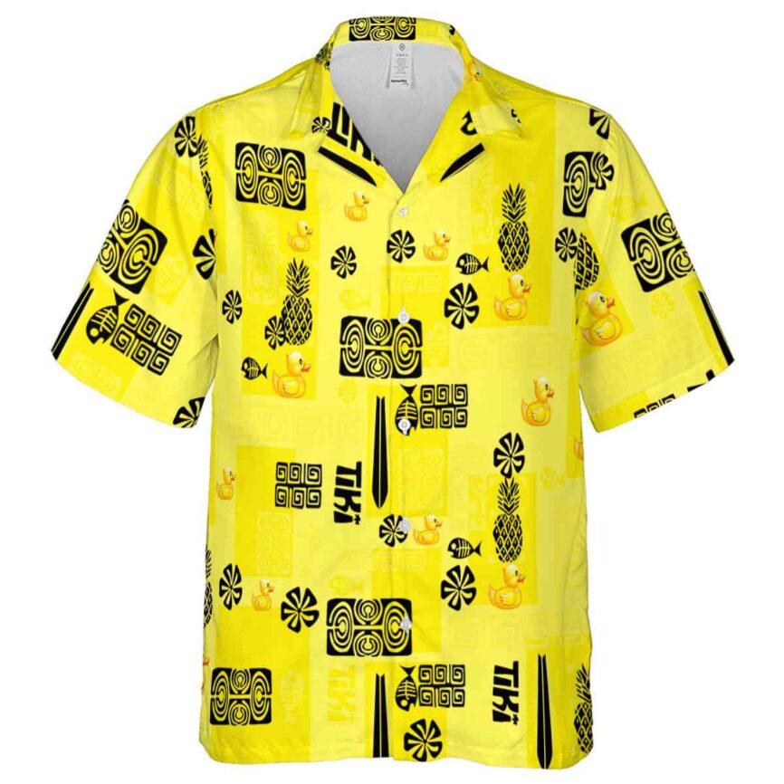 Rubber Duck Tiki Motifs Hawaiian Shirt Fashion forward