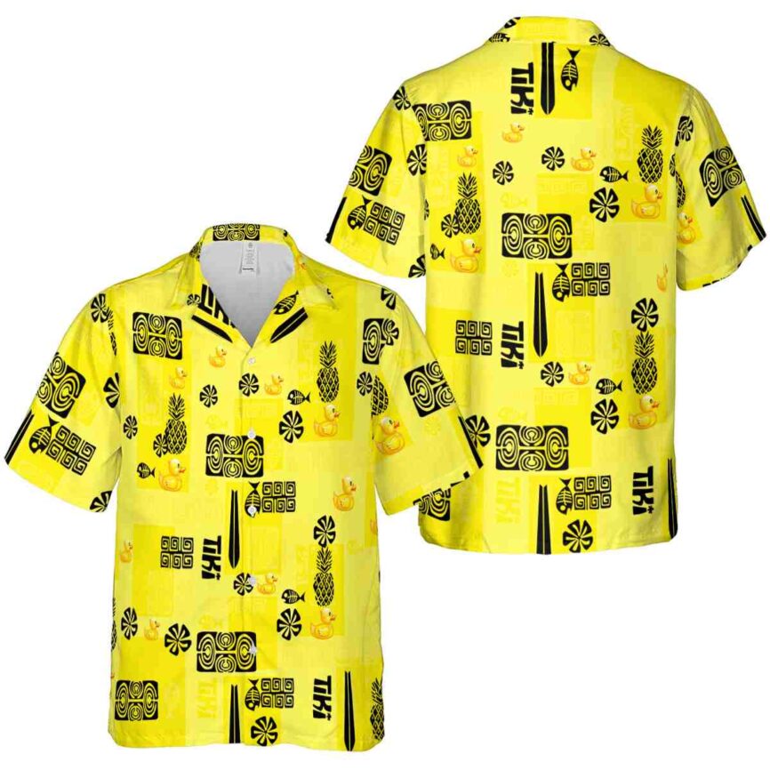 Rubber Duck Tiki Motifs Hawaiian Shirt Premium grade