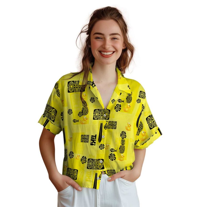 Rubber Duck Tiki Motifs Hawaiian Shirt Top rated