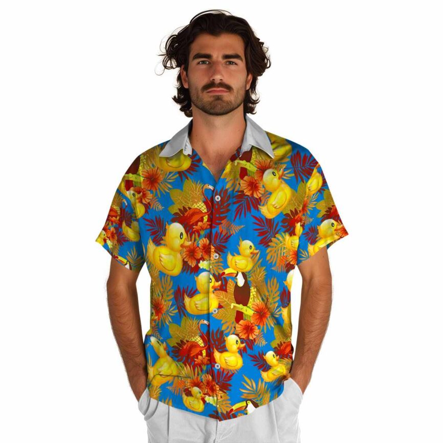 Rubber Duck Tropical Bird Hawaiian Shirt New Arrival