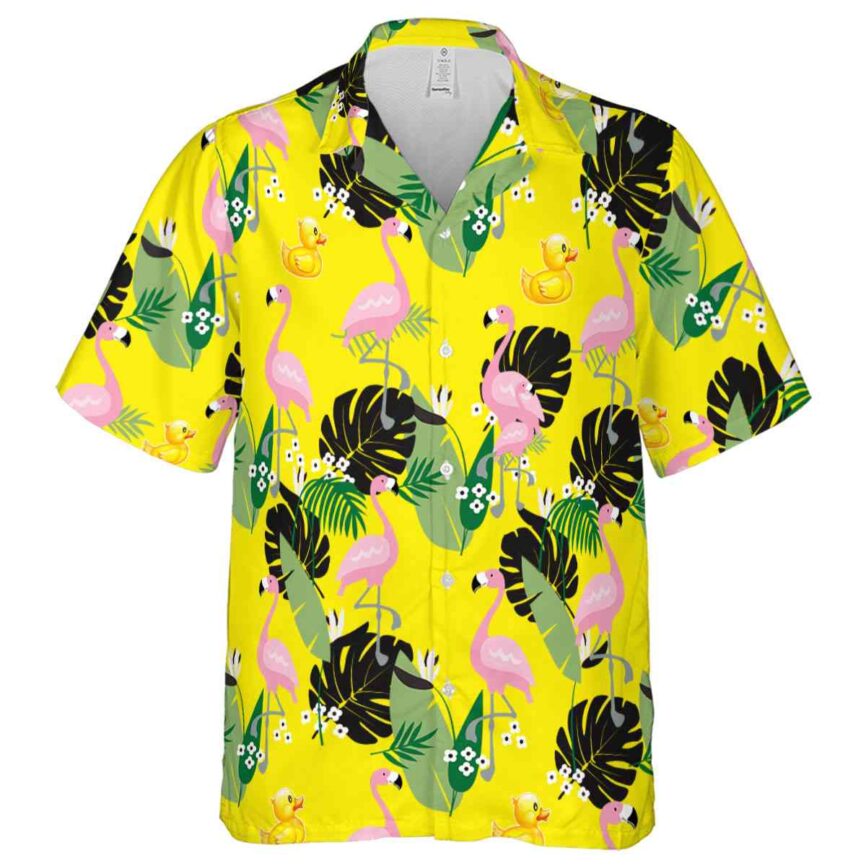 Rubber Duck Tropical Flamingo Hawaiian Shirt Fashion forward