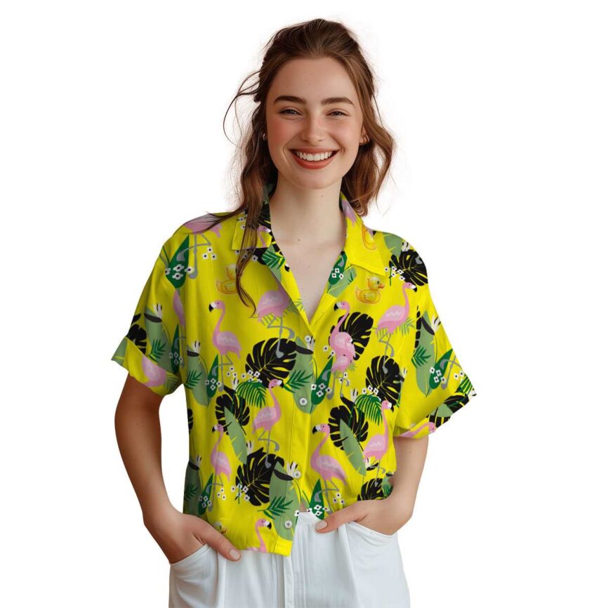 Rubber Duck Tropical Flamingo Hawaiian Shirt Top rated