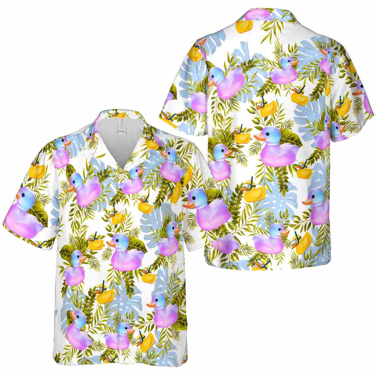 Rubber Duck Tropical Fronds Hawaiian Shirt Premium grade Rubber Duck Tropical Fronds Hawaiian Shirt Premium grade
