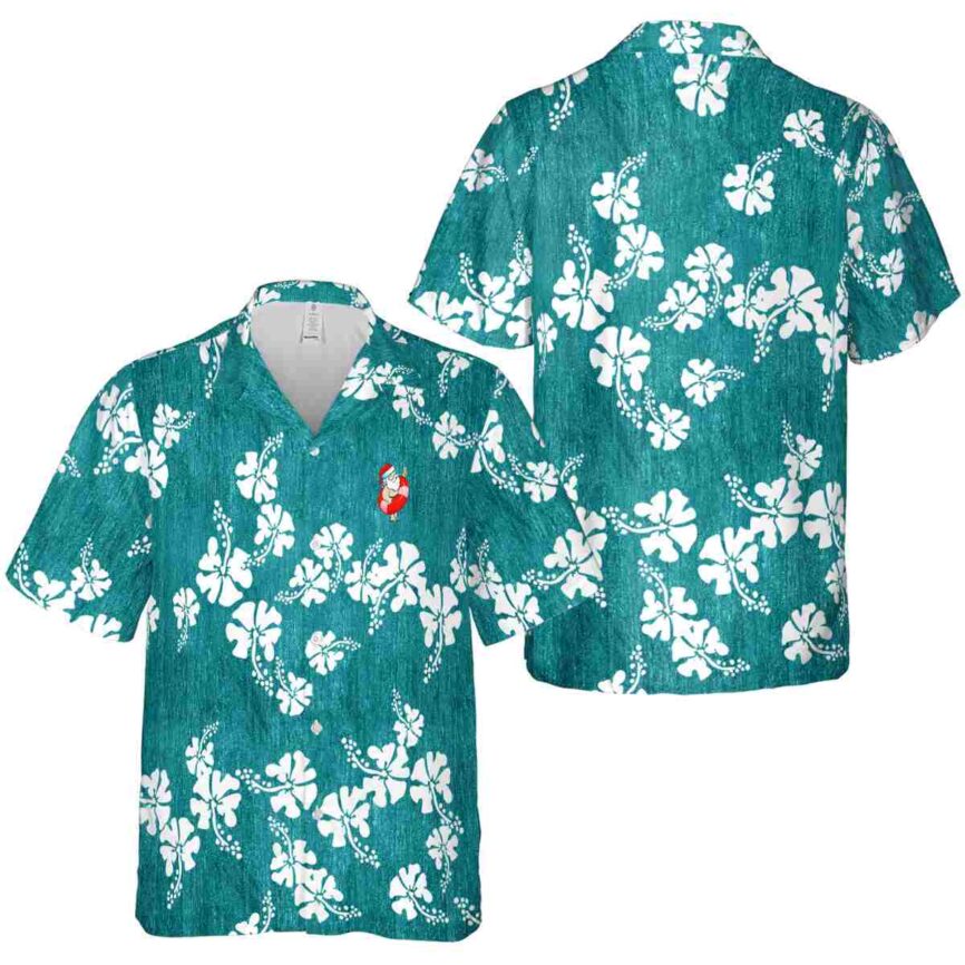 Santa Hibiscus Blossom Hawaiian Shirt Premium grade