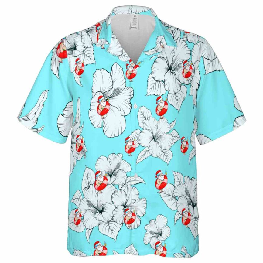 Santa Hibiscus Flower Hawaiian Shirt Fashion forward