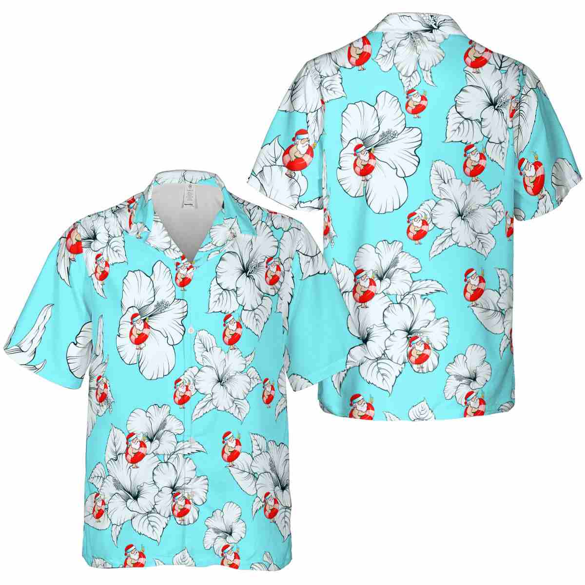 Santa Hibiscus Flower Hawaiian Shirt Premium grade Santa Hibiscus Flower Hawaiian Shirt Premium grade