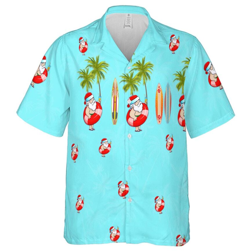 Santa Island Theme Hawaiian Shirt Fashion forward