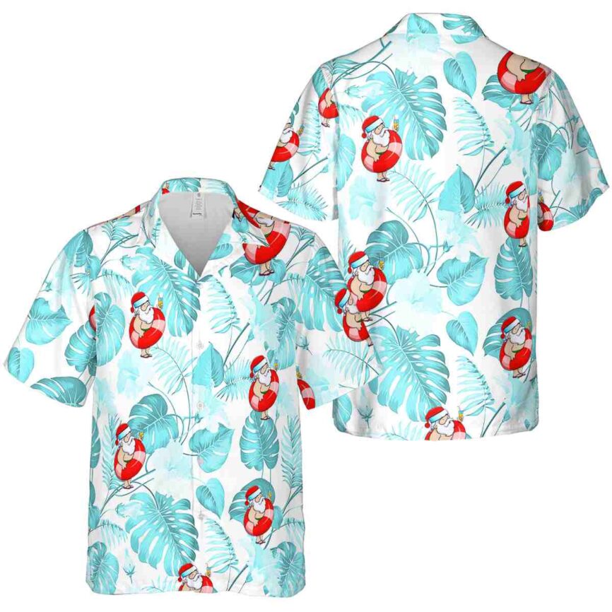 Santa Leaf Pattern Hawaiian Shirt Premium grade