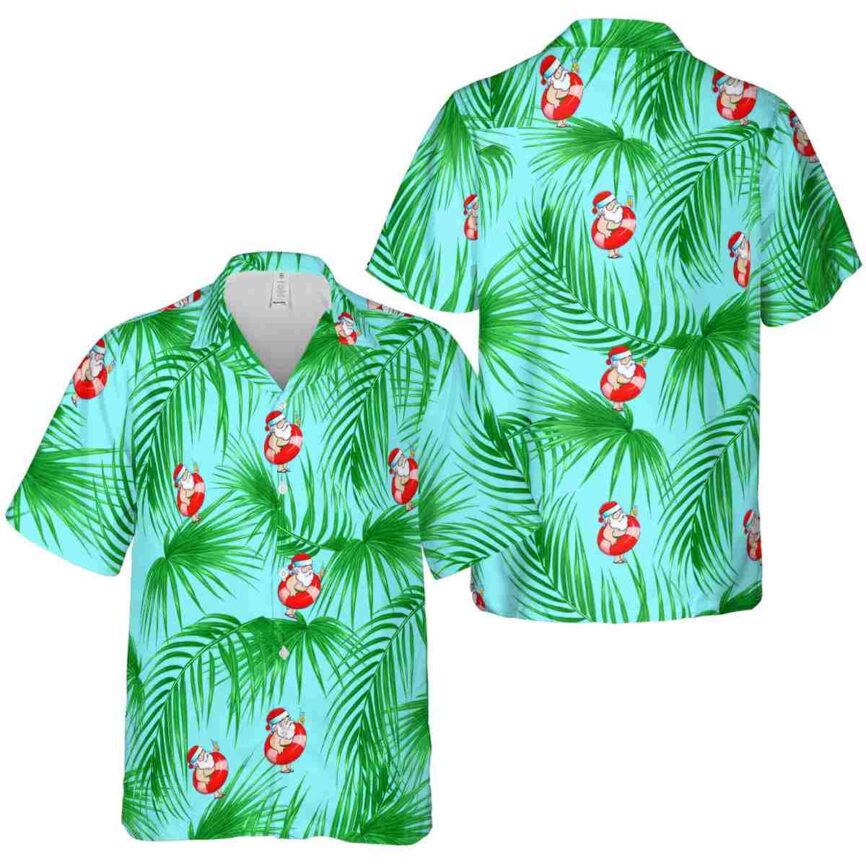 Santa Palm Frond Hawaiian Shirt Premium grade