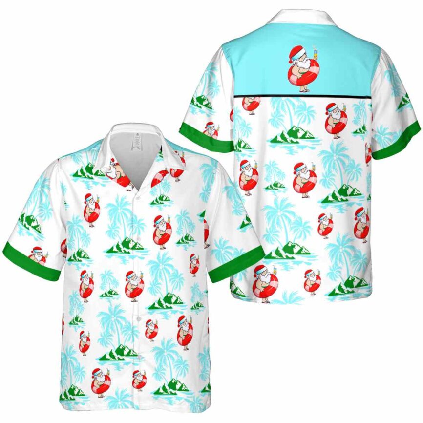 Santa Palm Island Graphic Hawaiian Shirt Premium grade