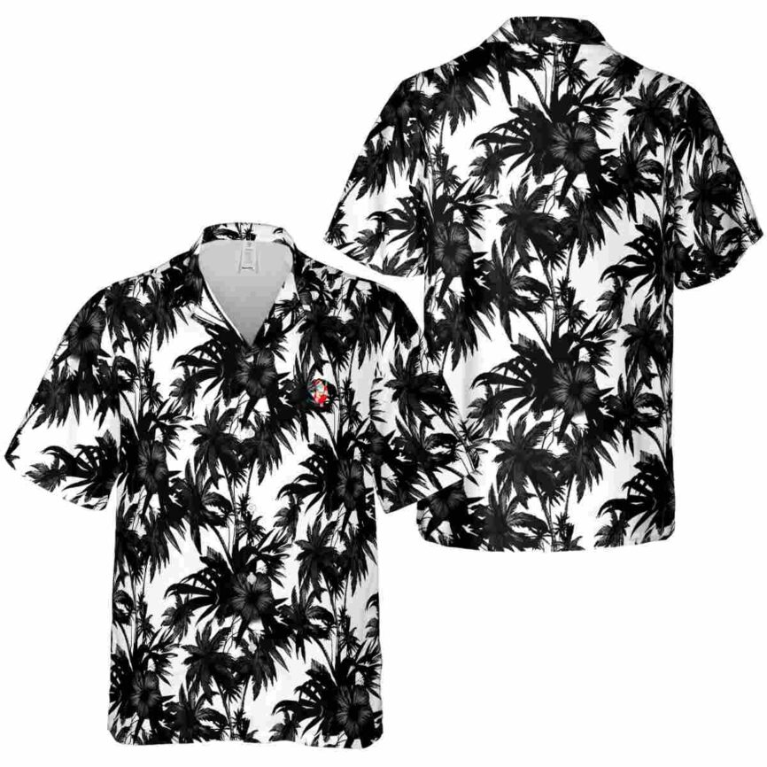 Santa Palm Print Hawaiian Shirt Premium grade